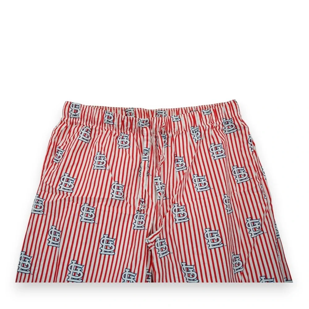 St. Louis Cardinals Baseball Sleep Pajama Pants Red Women's Size XL Striped